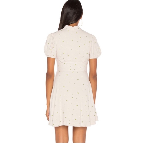 Free People X Revolve Abbie Printed Mini Dress Ivory Reversible Size 12 - Picture 2 of 13